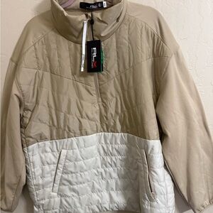 Ralph Lauren Two toned quilted pull over NWT Large NWT MSRP $ 248